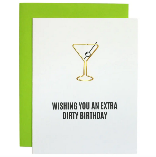 Chez Gagne Extra Dirty Birthday Paper Clip Card