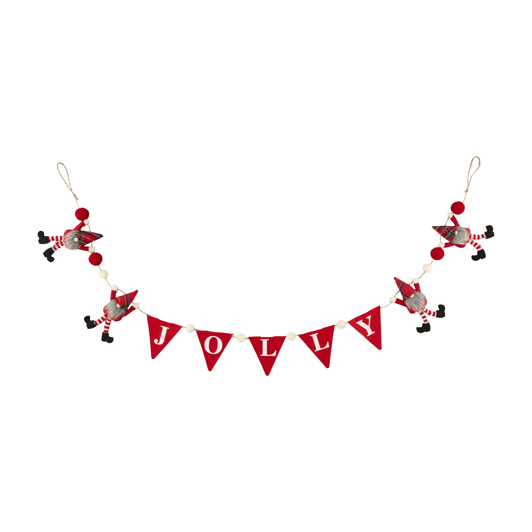 Mud Pie JOLLY DANGLE GNOME GARLAND