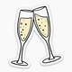 Brittany Paige Champagne Glasses Sticker