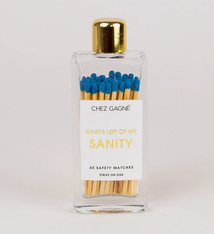 Chez Gagne Left of My Sanity - Glass Bottle Matches