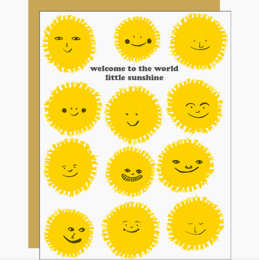 Egg Press Welcome Sunshine Baby Card