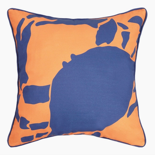 Peking Handicraft Hot Crab Printed Pillow