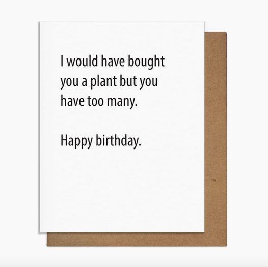 Pretty Alright Goods Plant Birthday Card