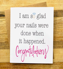 Wild Card Creations Nails Done Engagement Card