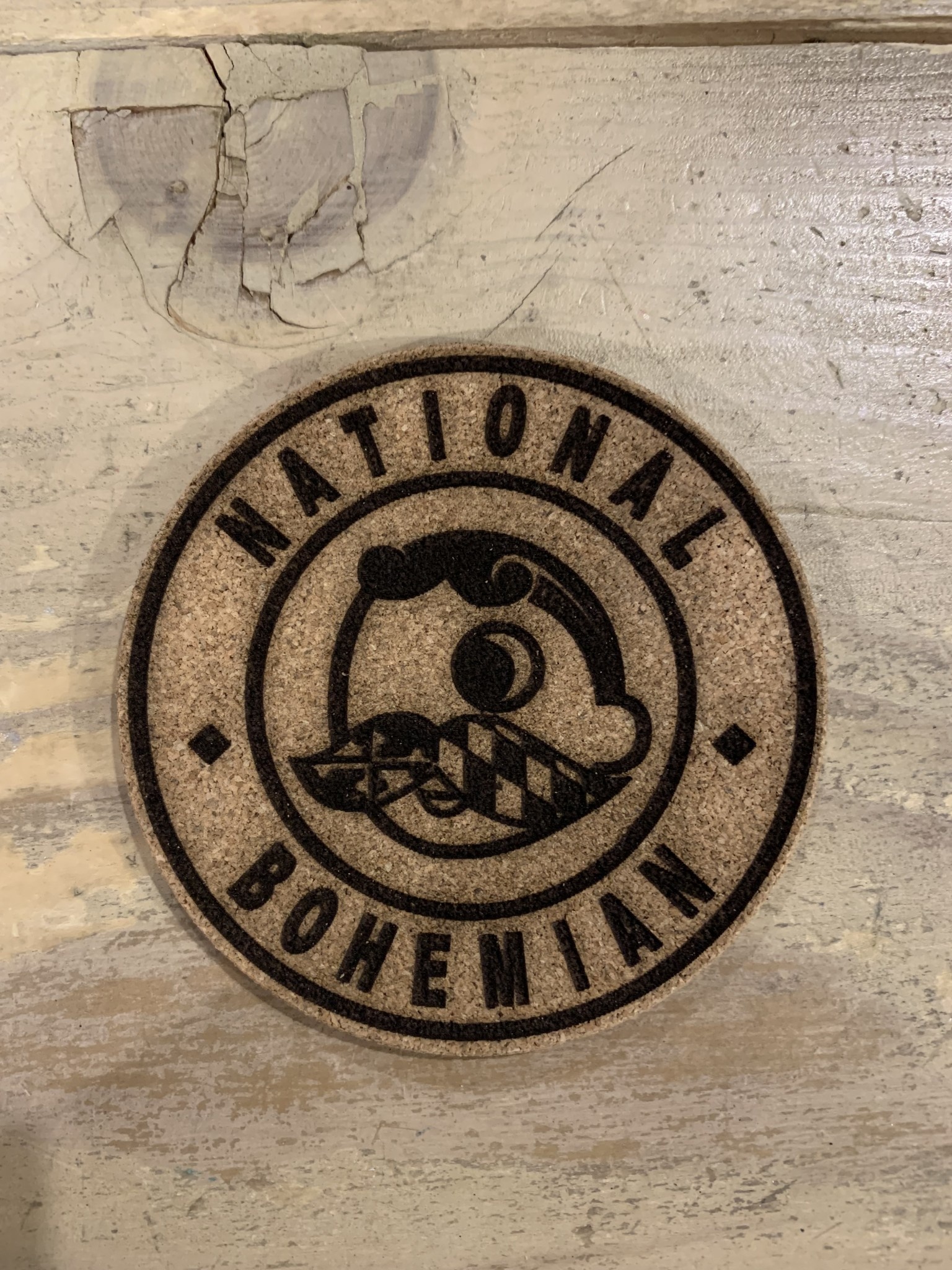 LeRoy Woodworks Cork Coaster National Bohemian