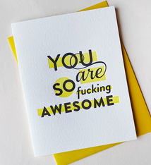 Steel Petal Press Fucking Awesome Card