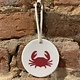 Designs by E.A.H. Ceramic Red Crab Ornament