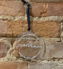 Grainwell Acrylic Baltimore Skyline Ornament