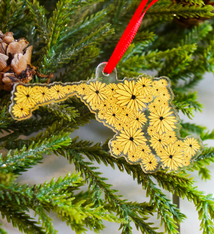 the letters mdn Black Eyed Susan Maryland Ornament