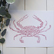 the letters mdn Crab Print 8 x 10