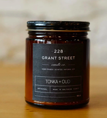 Grant Street Candle Co. Tonka + Oud 9oz Candle