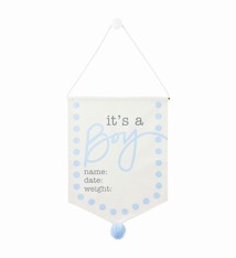 Mud Pie BOY NEW BABY CANVAS SIGN