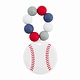 Mud Pie BASEBALL SILICONE TEETHER