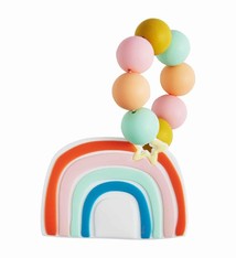 Mud Pie RED RAINBOW SILICONE TEETHER