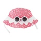 Mud Pie PINK SCALLOP HAT AND GLASSES