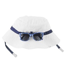 Mud Pie WHITE HAT AND SUNGLASSES
