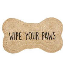 Mud Pie JUTE DOG BONE DOOR MAT