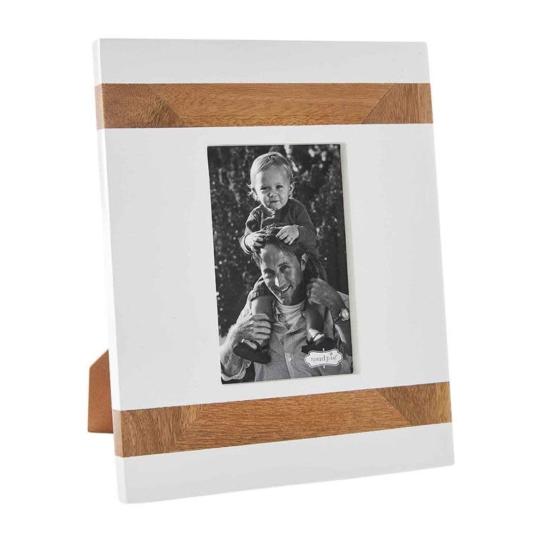 Mud Pie 4x6 WOOD STRAP PICTURE FRAME