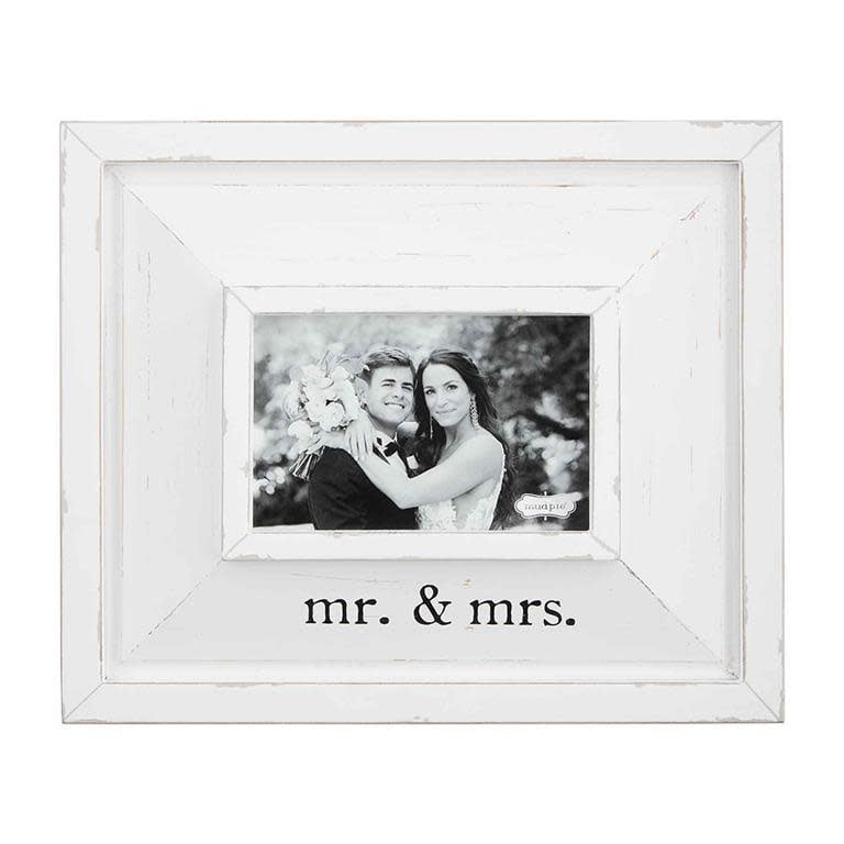 Mud Pie MR AND MRS WOOD FRAME 4 X 6