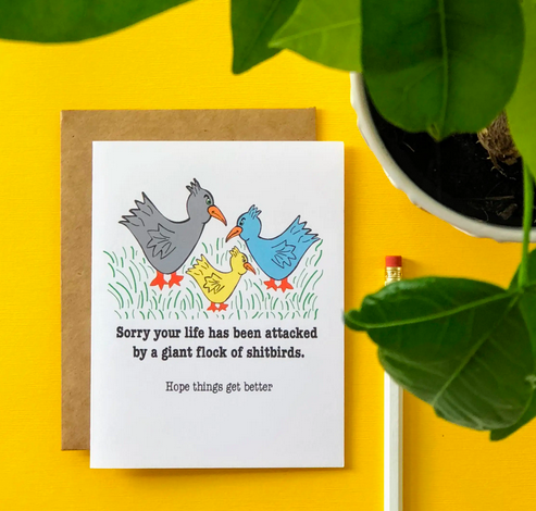 Wild Card Creations Shitbird Encouragement Card