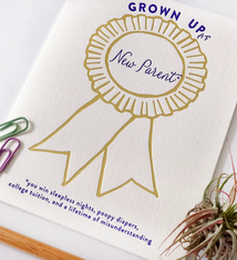 Steel Petal Press Award Grown Up AF - New Parent Card