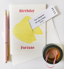 Steel Petal Press Birthday Hangover Fortune Cookie Card
