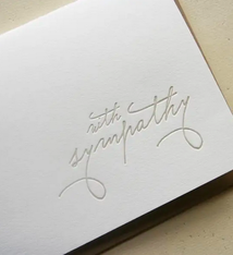 Steel Petal Press With Sympathy Card