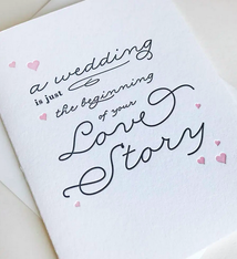 Steel Petal Press Wedding Love Story Card