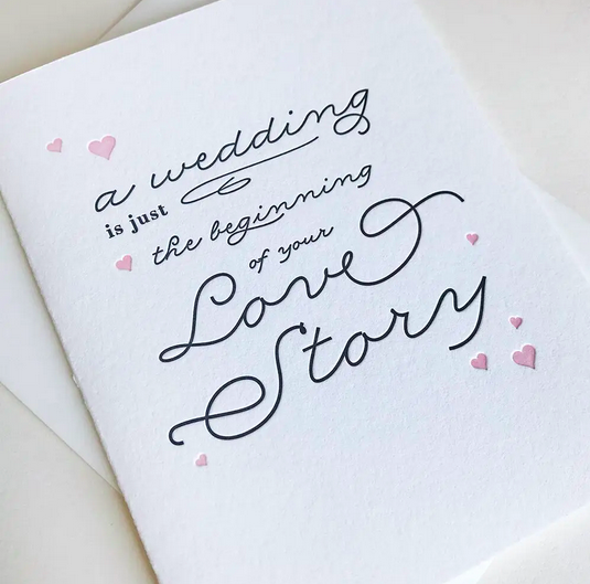 Steel Petal Press Wedding Love Story Card