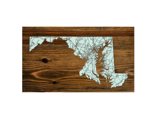 Fire & Pine Maryland Isolated Map
