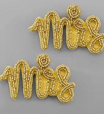 Golden Stella MRS Beaded Earrings - Gold