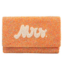 Golden Stella Mrs Beaded Clutch - Pink