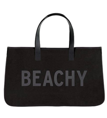 Creative Brands Black Canvas Tote - Beachy