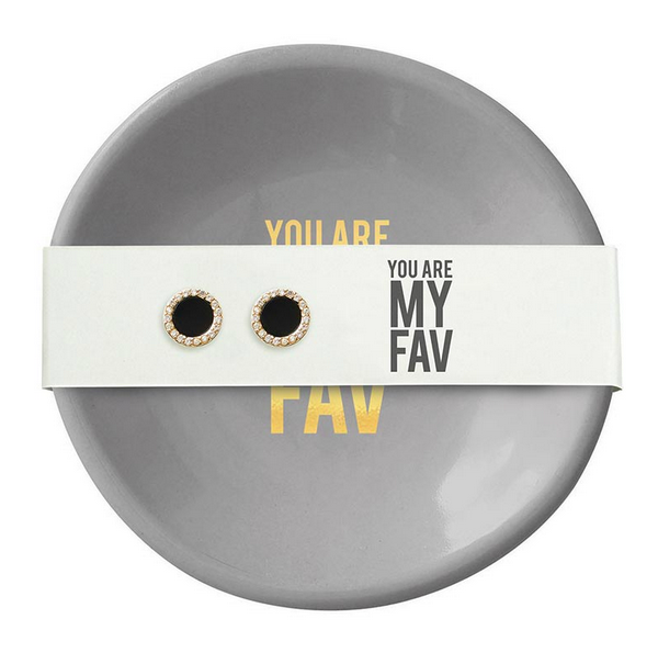 Creative Brands Ring Dish & Earrings - You are my Fav