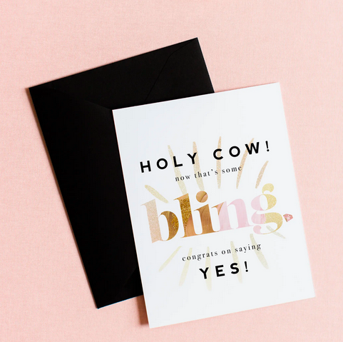 Kitty Meow Botique Holy Cow That's Some Bling Card