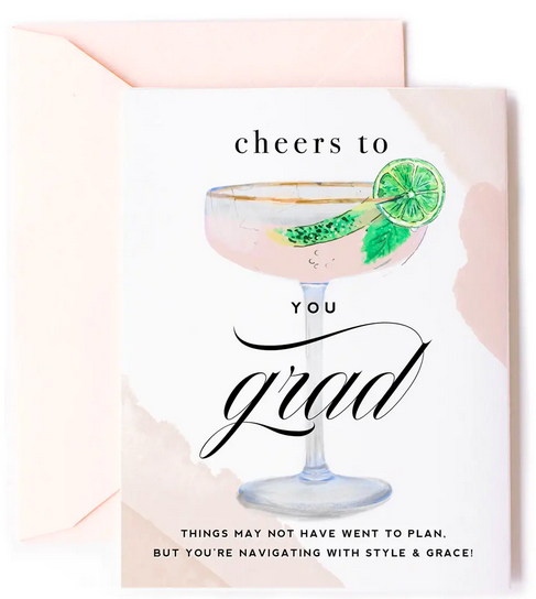 Kitty Meow Botique Cheers to you Grad Card
