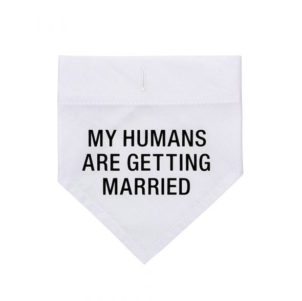 About Face Designs Getting Married S/M Dog Bandana