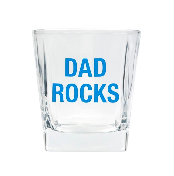 About Face Designs Dad Rocks Rocks Glass