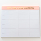 Chez Gagne Work Hard Be Nice Swear Often Weekly Planner Notepad