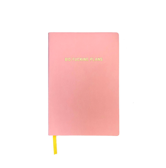 Golden Gems Big Fucking Plans Dotted Journal - Light Pink