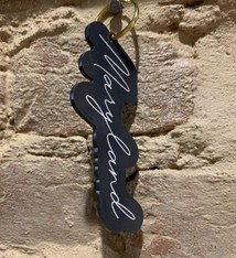 Freshwater Design Co. Maryland Acrylic Keychain - Graphite