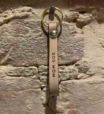 Freshwater Design Co. Dog Mom Loop Leather Keychain