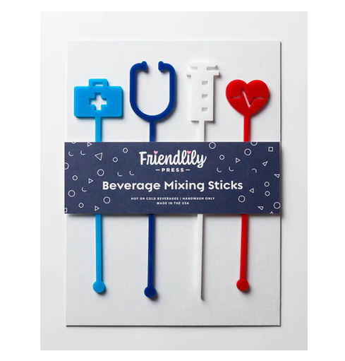 Friendlily Press Healthcare Worker Appreciation Drink Stirrers