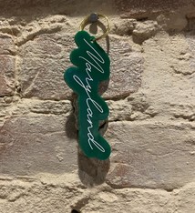 Freshwater Design Co. Maryland Acrylic Keychain - Kelly Green