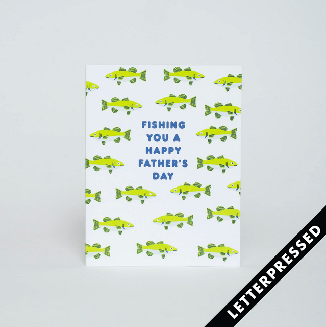 Egg Press Fish Father's Day Card
