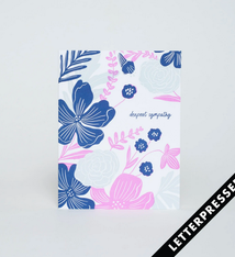 Egg Press Sympathy Flowers Card
