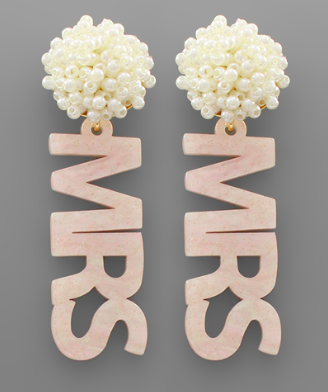 Word earrings deals