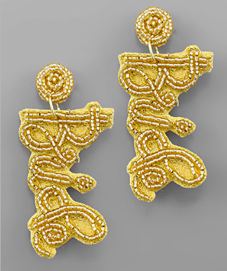 Golden Stella BRIDE Beaded Earrings - Gold