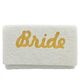 Golden Stella BRIDE Mini Bead Clutch - White