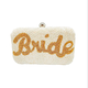 Golden Stella BRIDE Beaded Hard Case Clutch